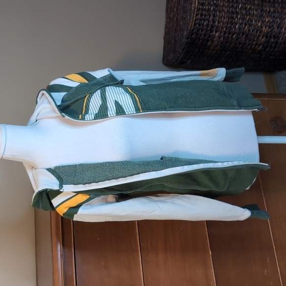 GREEN BAY PACKER Zip-UP Sweatshirt Majestic FOOTBALL FAN Must 💚💛 - Picture 12 of 14